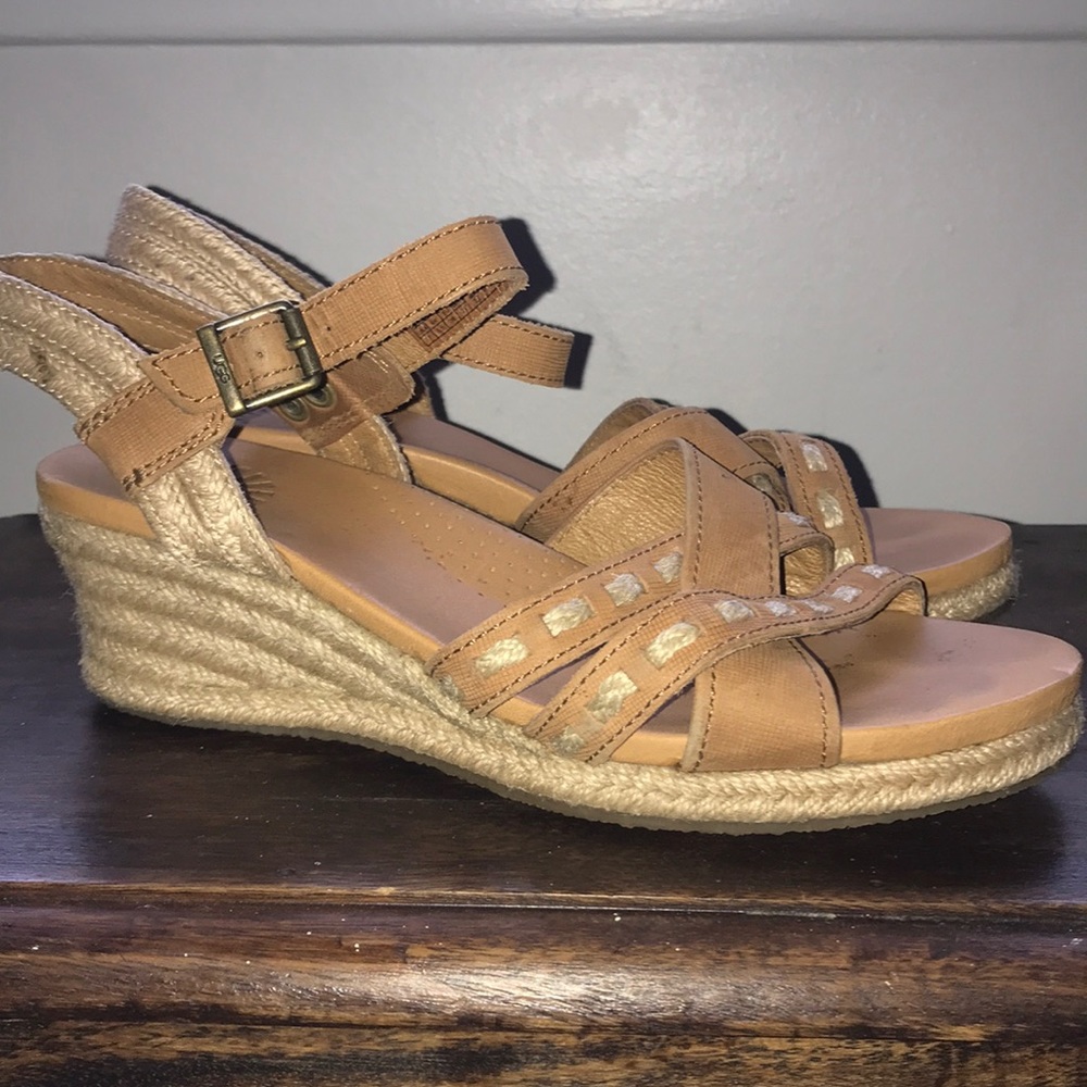 UGG, espadrilles wedge heels, size 7
